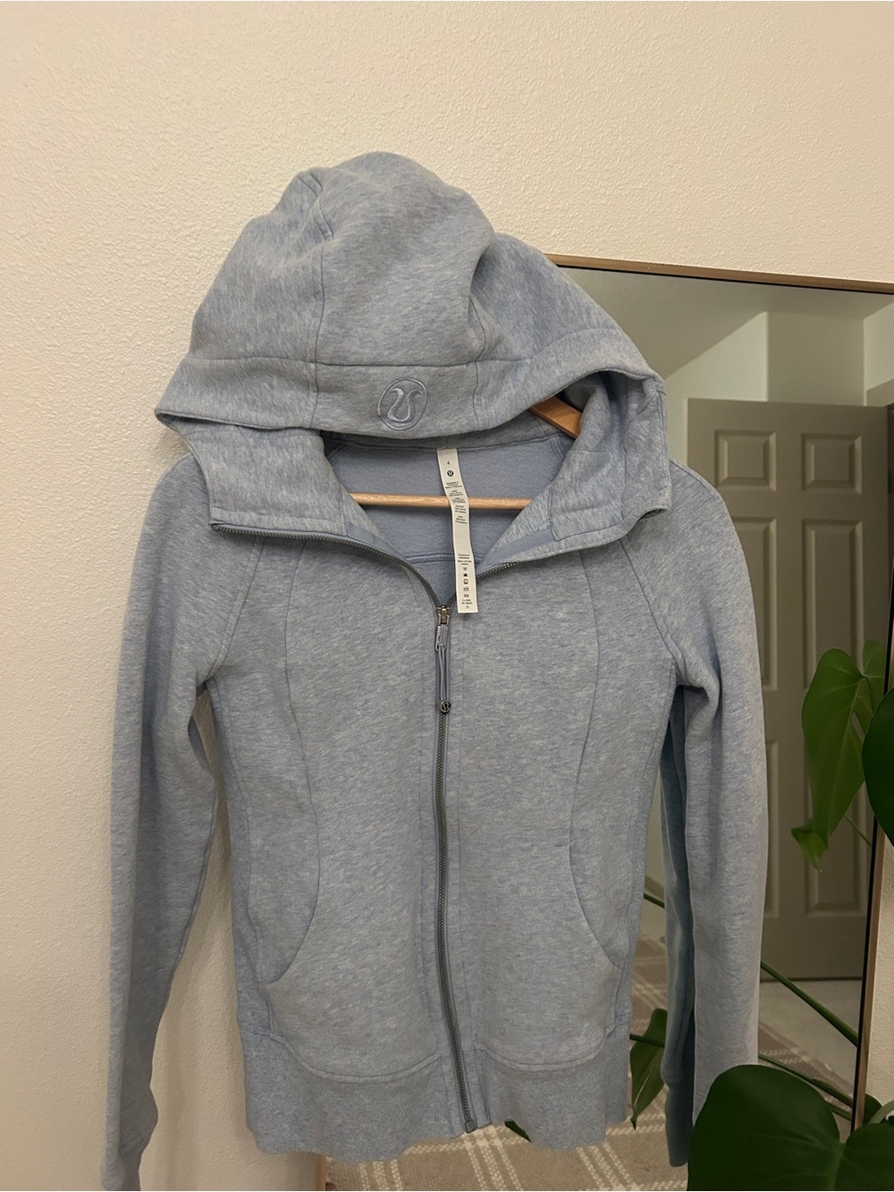 lululemon athletica Light Blue Scuba Full-Zip Hoodie Jacket